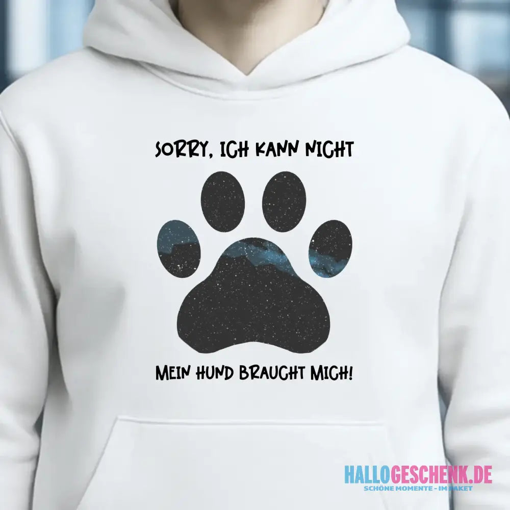 Echte Sternkarte als Hundepfote + Text • Hund • Unisex Premium Hoodie XS-5XL aus Bio-Baumwolle für Damen & Herren • Exklusivdesign • personalisiert