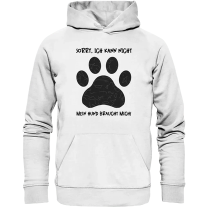 Echte Sternkarte als Hundepfote + Text • Hund • Unisex Premium Hoodie XS-5XL aus Bio-Baumwolle für Damen & Herren • Exklusivdesign • personalisiert