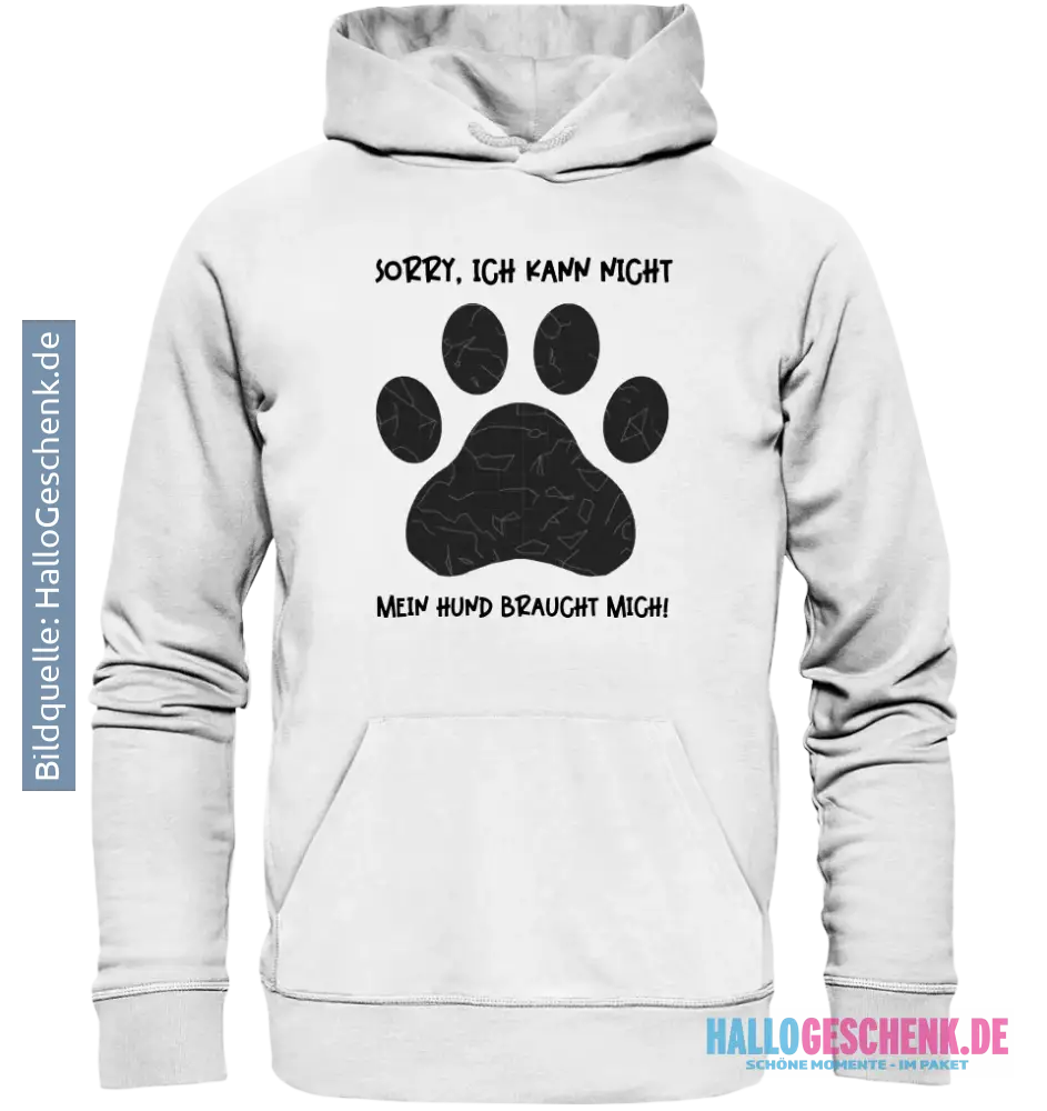 Echte Sternkarte als Hundepfote + Text • Hund • Unisex Premium Hoodie XS-5XL aus Bio-Baumwolle für Damen & Herren • Exklusivdesign • personalisiert