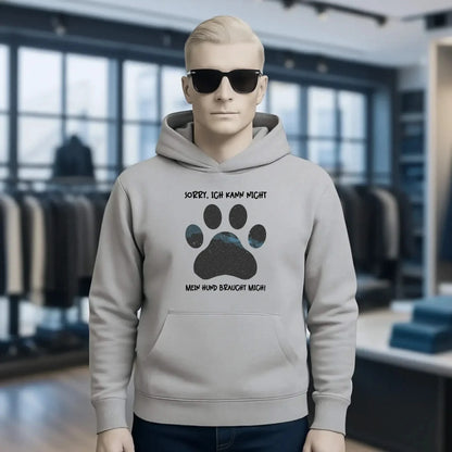 Echte Sternkarte als Hundepfote + Text • Hund • Unisex Premium Hoodie XS-5XL aus Bio-Baumwolle für Damen & Herren • Exklusivdesign • personalisiert