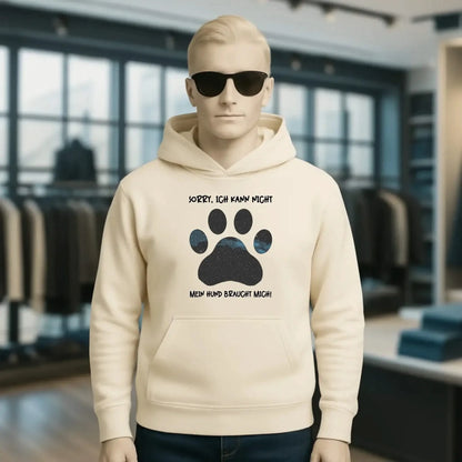 Echte Sternkarte als Hundepfote + Text • Hund • Unisex Premium Hoodie XS-5XL aus Bio-Baumwolle für Damen & Herren • Exklusivdesign • personalisiert