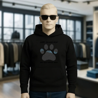 Echte Sternkarte als Hundepfote + Text • Hund • Unisex Premium Hoodie XS-5XL aus Bio-Baumwolle für Damen & Herren • Exklusivdesign • personalisiert