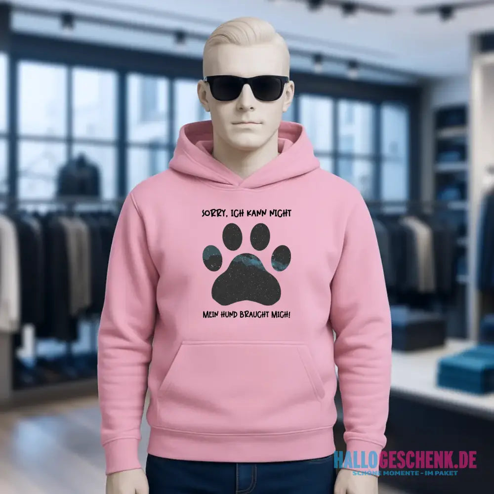 Echte Sternkarte als Hundepfote + Text • Hund • Unisex Premium Hoodie XS-5XL aus Bio-Baumwolle für Damen & Herren • Exklusivdesign • personalisiert
