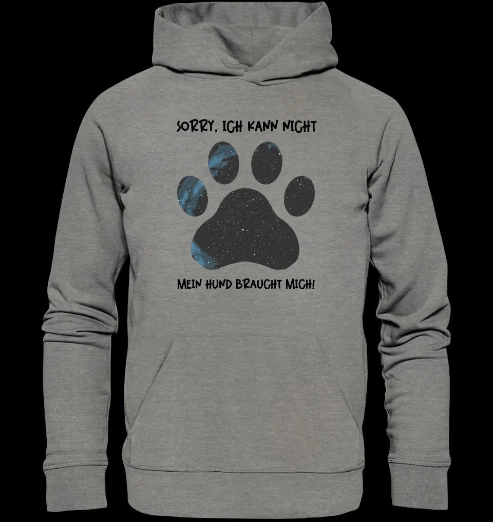 Echte Sternkarte als Hundepfote + Text • Hund • Unisex Premium Hoodie XS-5XL aus Bio-Baumwolle für Damen & Herren • Exklusivdesign • personalisiert