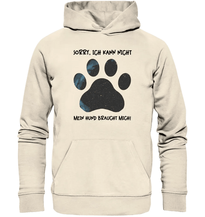 Echte Sternkarte als Hundepfote + Text • Hund • Unisex Premium Hoodie XS - 5XL aus Bio - Baumwolle für Damen & Herren • Exklusivdesign • personalisiert von HalloGeschenk.de