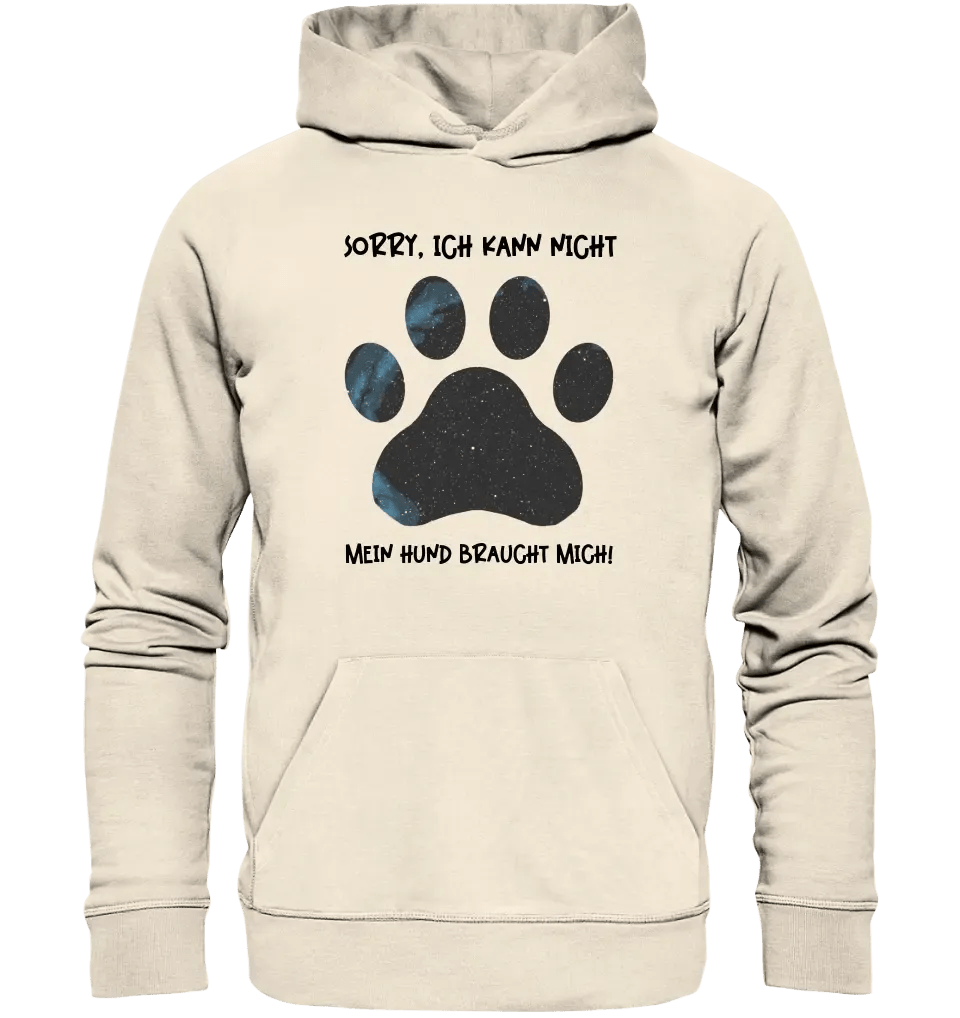 Echte Sternkarte als Hundepfote + Text • Hund • Unisex Premium Hoodie XS - 5XL aus Bio - Baumwolle für Damen & Herren • Exklusivdesign • personalisiert von HalloGeschenk.de