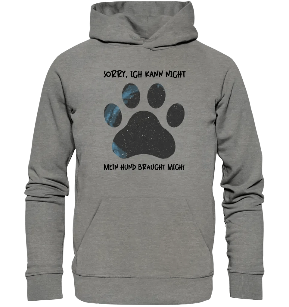 Echte Sternkarte als Hundepfote + Text • Hund • Unisex Premium Hoodie XS - 5XL aus Bio - Baumwolle für Damen & Herren • Exklusivdesign • personalisiert von HalloGeschenk.de