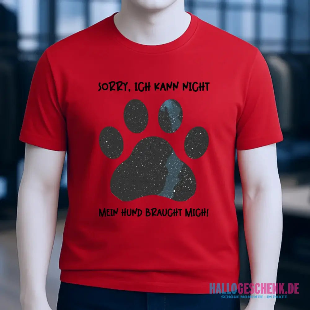 Echte Sternkarte als Hundepfote + Text • Hund • Unisex Premium T-Shirt XS-5XL aus Bio-Baumwolle für Damen & Herren • Exklusivdesign • personalisiert