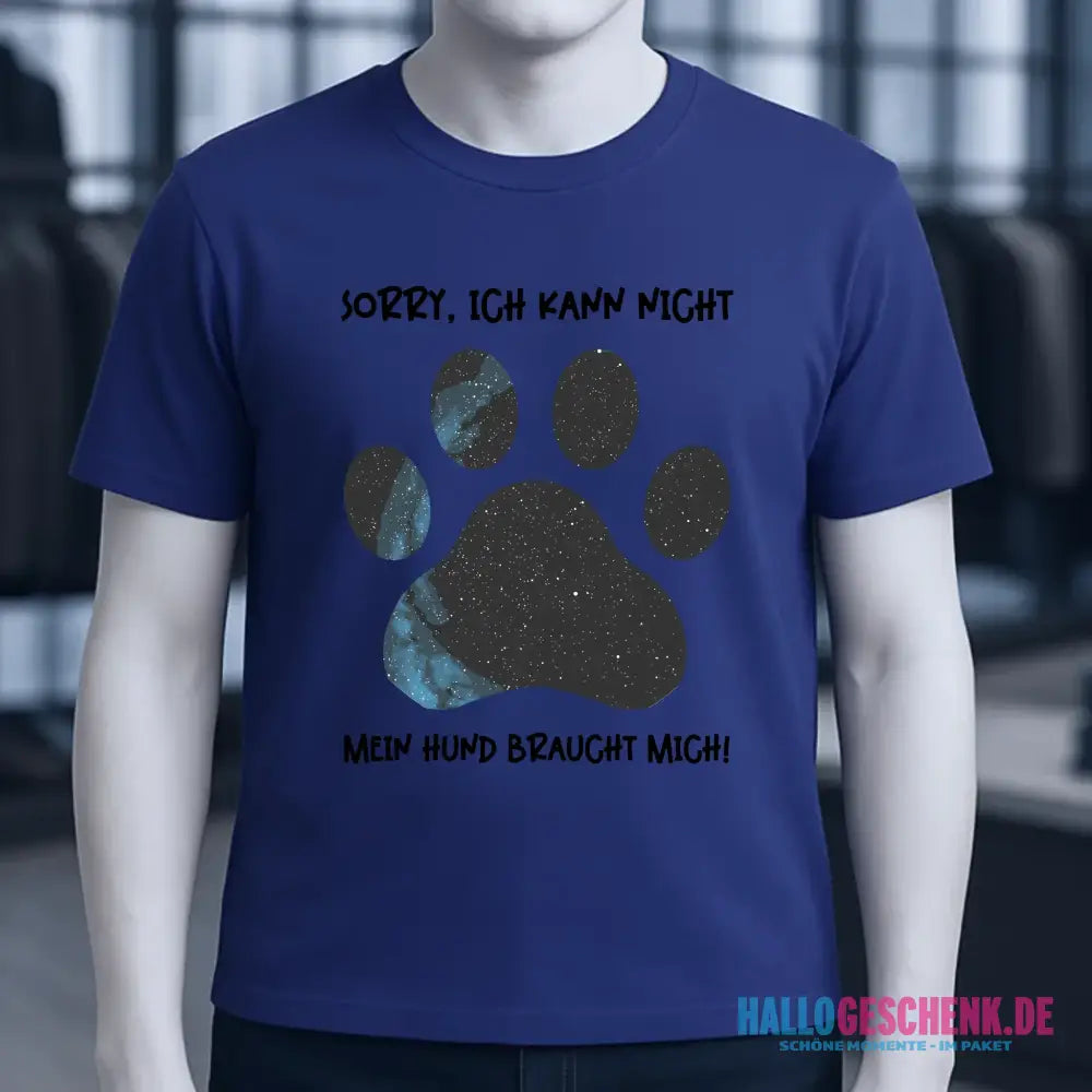 Echte Sternkarte als Hundepfote + Text • Hund • Unisex Premium T-Shirt XS-5XL aus Bio-Baumwolle für Damen & Herren • Exklusivdesign • personalisiert