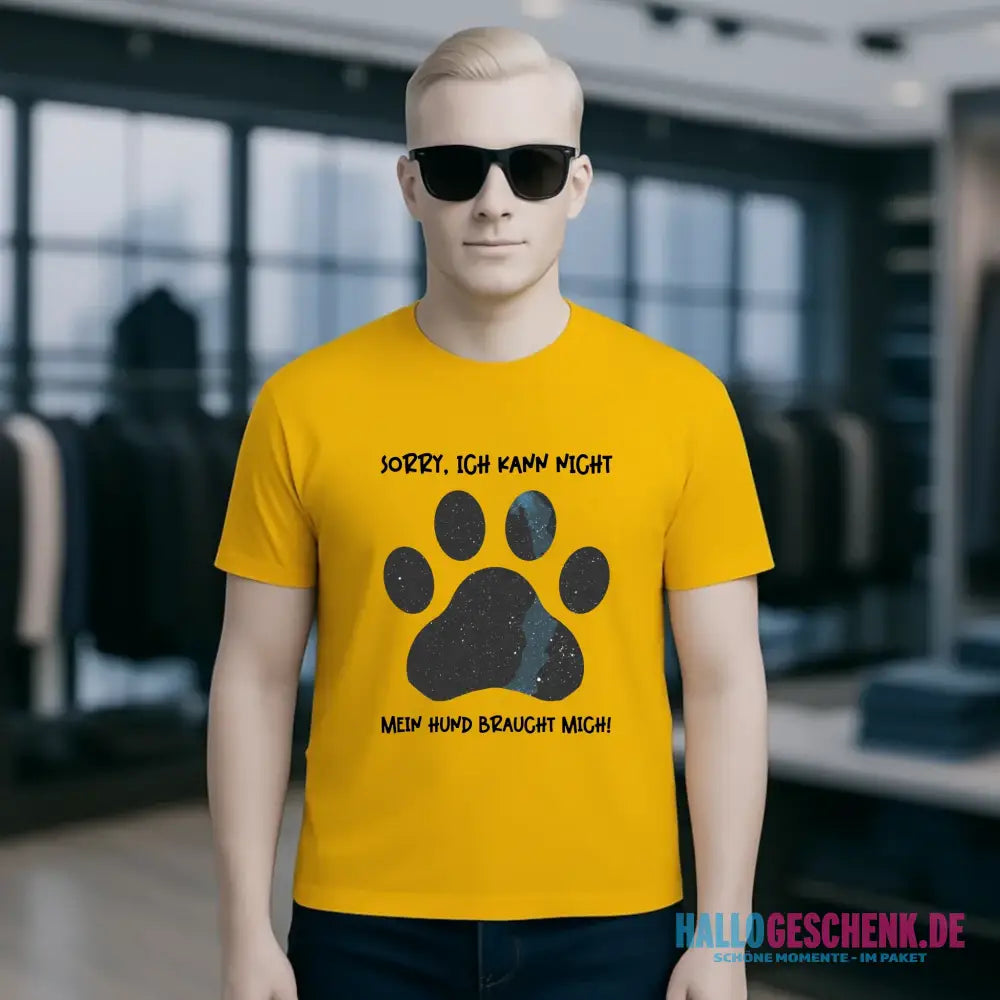 Echte Sternkarte als Hundepfote + Text • Hund • Unisex Premium T-Shirt XS-5XL aus Bio-Baumwolle für Damen & Herren • Exklusivdesign • personalisiert