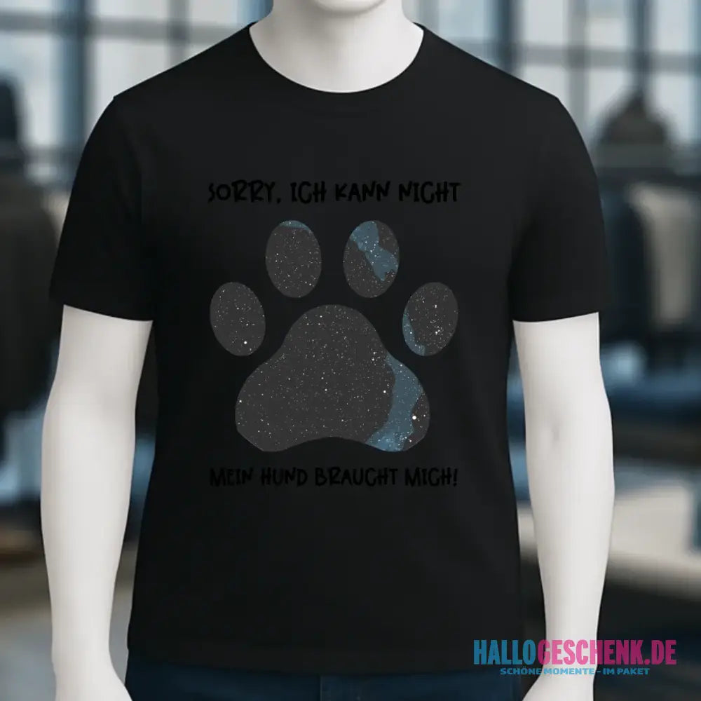 Echte Sternkarte als Hundepfote + Text • Hund • Unisex Premium T-Shirt XS-5XL aus Bio-Baumwolle für Damen & Herren • Exklusivdesign • personalisiert