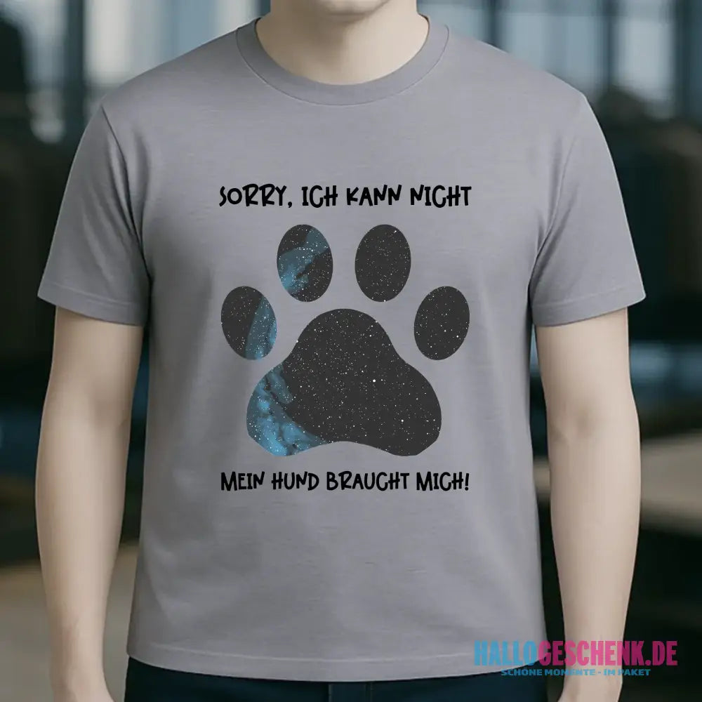 Echte Sternkarte als Hundepfote + Text • Hund • Unisex Premium T-Shirt XS-5XL aus Bio-Baumwolle für Damen & Herren • Exklusivdesign • personalisiert