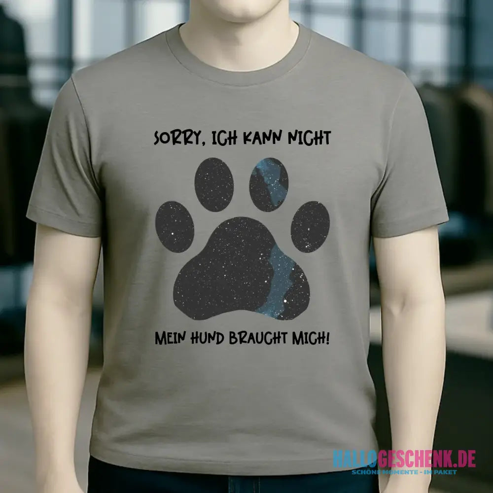 Echte Sternkarte als Hundepfote + Text • Hund • Unisex Premium T-Shirt XS-5XL aus Bio-Baumwolle für Damen & Herren • Exklusivdesign • personalisiert