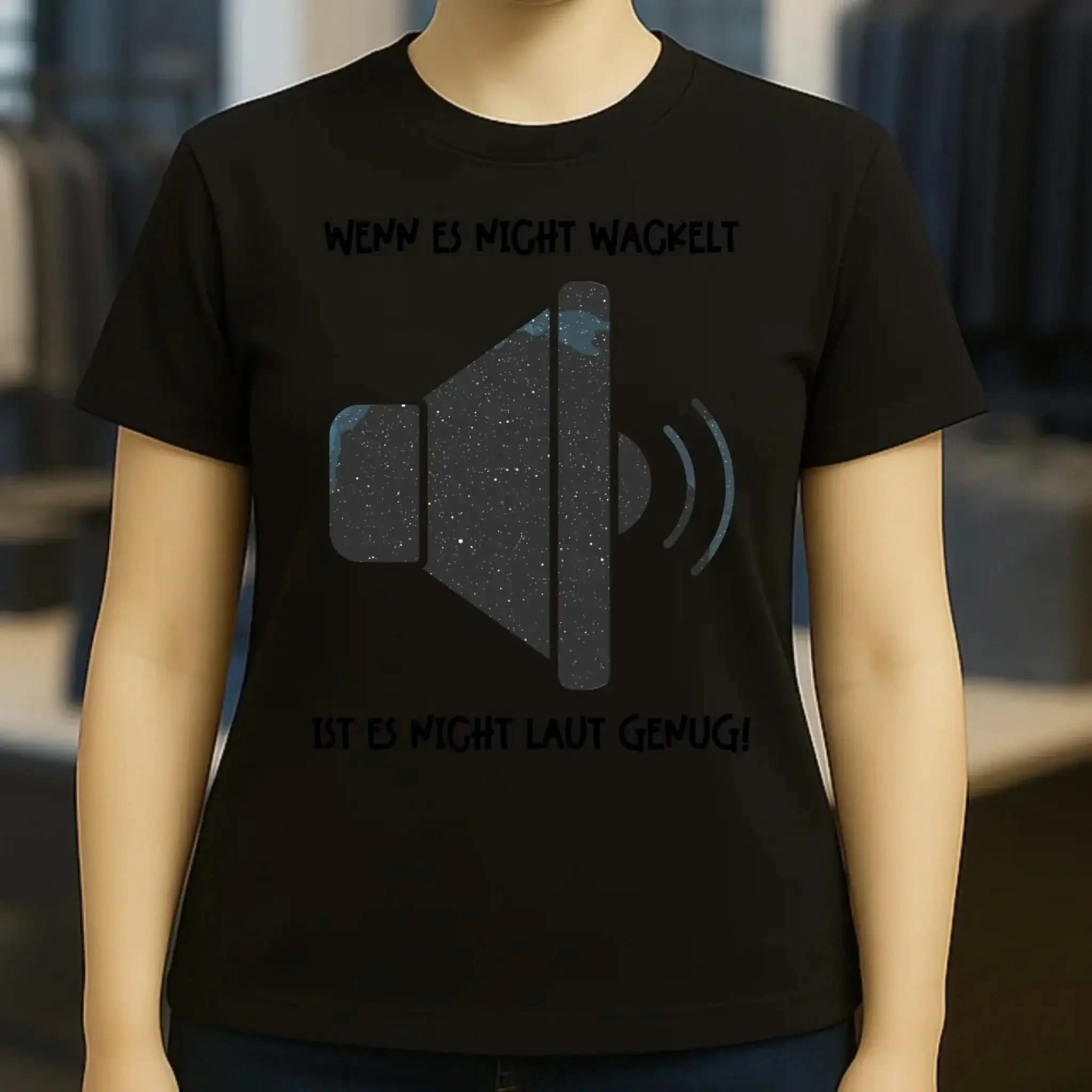 Echte Sternkarte als Lautsprecher + Text • Musik • Ladies Premium T-Shirt XS-2XL aus Bio-Baumwolle für Damen • Exklusivdesign • personalisiert