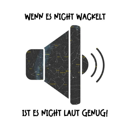 Echte Sternkarte als Lautsprecher + Text • Musik • STICKER 20x20cm (Aufkleber) • personalisiert von HalloGeschenk.de