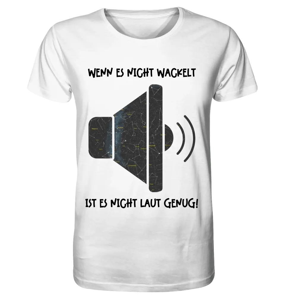 Echte Sternkarte als Lautsprecher + Text • Musik • Unisex Premium T-Shirt XS - 5XL aus Bio - Baumwolle für Damen & Herren • Exklusivdesign • personalisiert von HalloGeschenk.de