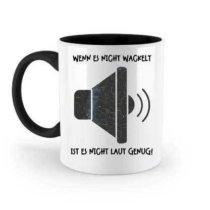Echte Sternkarte als Lautsprecher + Text • Musik • zweifarbige Tasse • Exklusivdesign • personalisiert