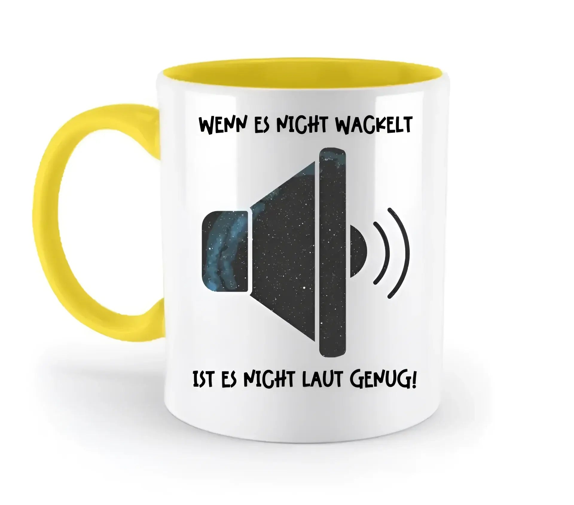 Echte Sternkarte als Lautsprecher + Text • Musik • zweifarbige Tasse • Exklusivdesign • personalisiert - zweifarbige