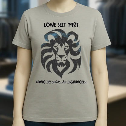 Echte Sternkarte als Löwe + Text • Ladies Premium T-Shirt XS-2XL aus Bio-Baumwolle für Damen • Exklusivdesign • personalisiert