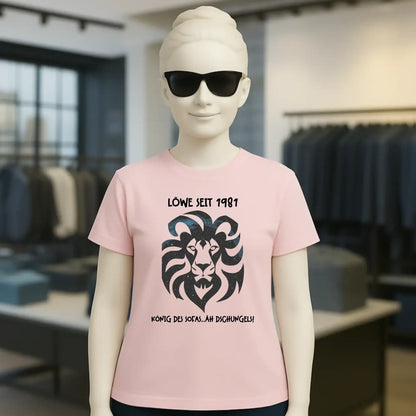 Echte Sternkarte als Löwe + Text • Ladies Premium T-Shirt XS-2XL aus Bio-Baumwolle für Damen • Exklusivdesign • personalisiert
