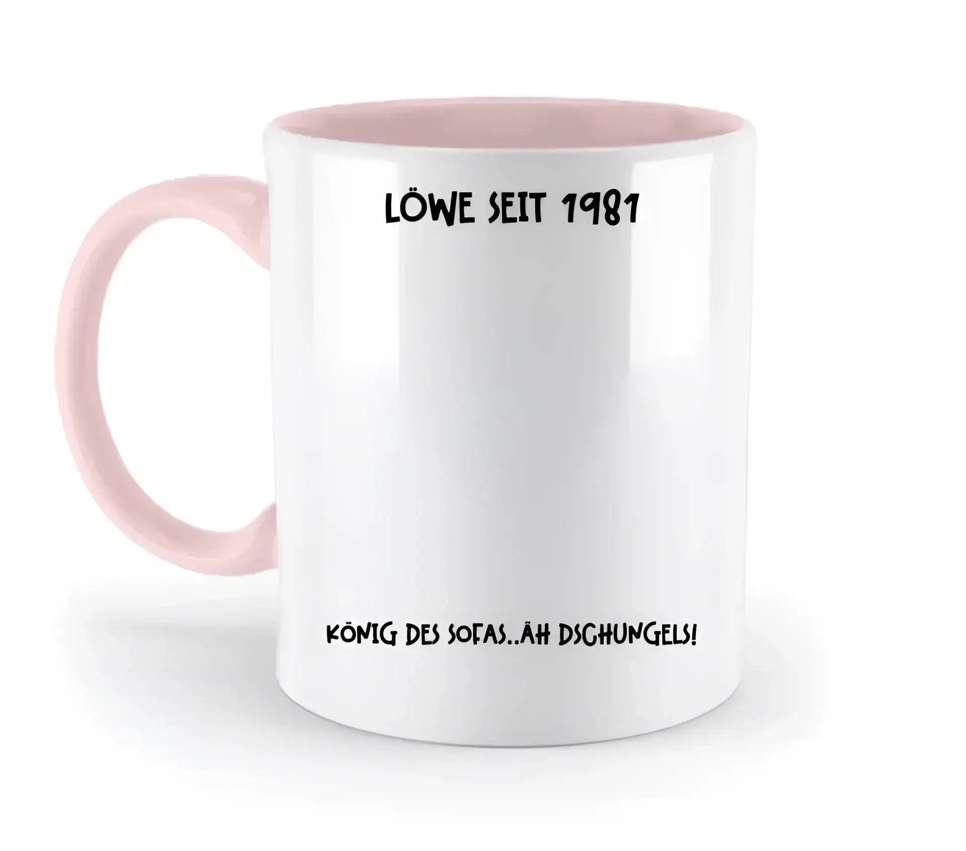 Echte Sternkarte als Löwe + Text • zweifarbige Tasse • Exklusivdesign • personalisiert - zweifarbige Tasse