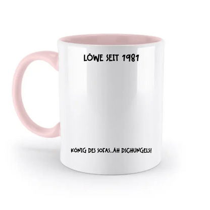 Echte Sternkarte als Löwe + Text • zweifarbige Tasse • Exklusivdesign • personalisiert