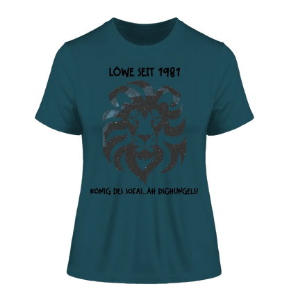 Echte Sternkarte als Löwe + Text • Ladies Premium T-Shirt XS - 2XL aus Bio - Baumwolle für Damen • Exklusivdesign • personalisiert von HalloGeschenk.de