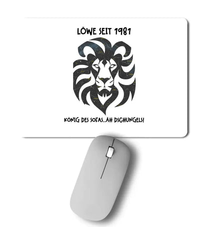 Echte Sternkarte als Löwe + Text • Mousepad • Exklusivdesign • personalisiert von HalloGeschenk.de