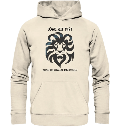 Echte Sternkarte als Löwe + Text • Unisex Premium Hoodie XS - 5XL aus Bio - Baumwolle für Damen & Herren • Exklusivdesign • personalisiert von HalloGeschenk.de