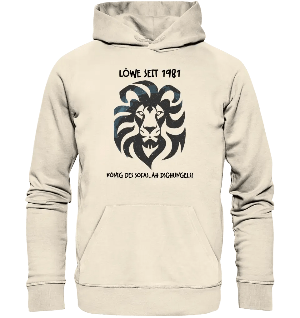 Echte Sternkarte als Löwe + Text • Unisex Premium Hoodie XS - 5XL aus Bio - Baumwolle für Damen & Herren • Exklusivdesign • personalisiert von HalloGeschenk.de