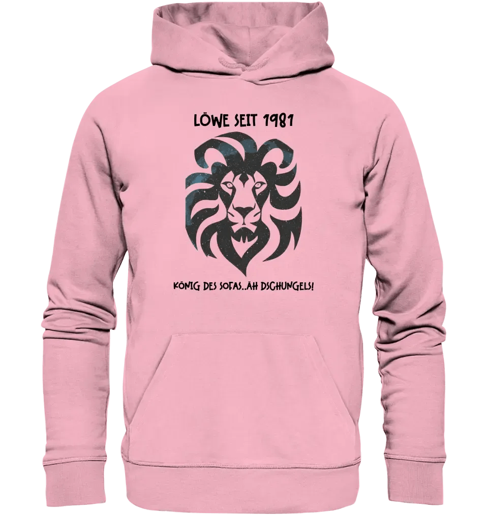 Echte Sternkarte als Löwe + Text • Unisex Premium Hoodie XS - 5XL aus Bio - Baumwolle für Damen & Herren • Exklusivdesign • personalisiert von HalloGeschenk.de