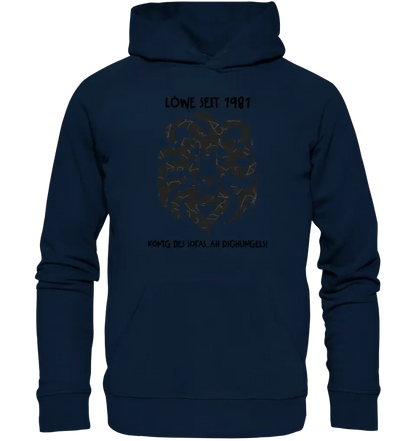 Echte Sternkarte als Löwe + Text • Unisex Premium Hoodie XS - 5XL aus Bio - Baumwolle für Damen & Herren • Exklusivdesign • personalisiert von HalloGeschenk.de