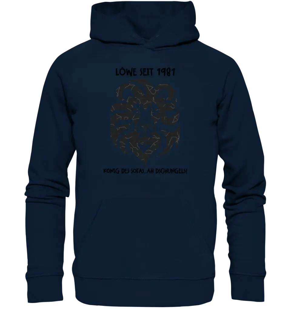 Echte Sternkarte als Löwe + Text • Unisex Premium Hoodie XS - 5XL aus Bio - Baumwolle für Damen & Herren • Exklusivdesign • personalisiert von HalloGeschenk.de