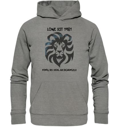 Echte Sternkarte als Löwe + Text • Unisex Premium Hoodie XS - 5XL aus Bio - Baumwolle für Damen & Herren • Exklusivdesign • personalisiert von HalloGeschenk.de