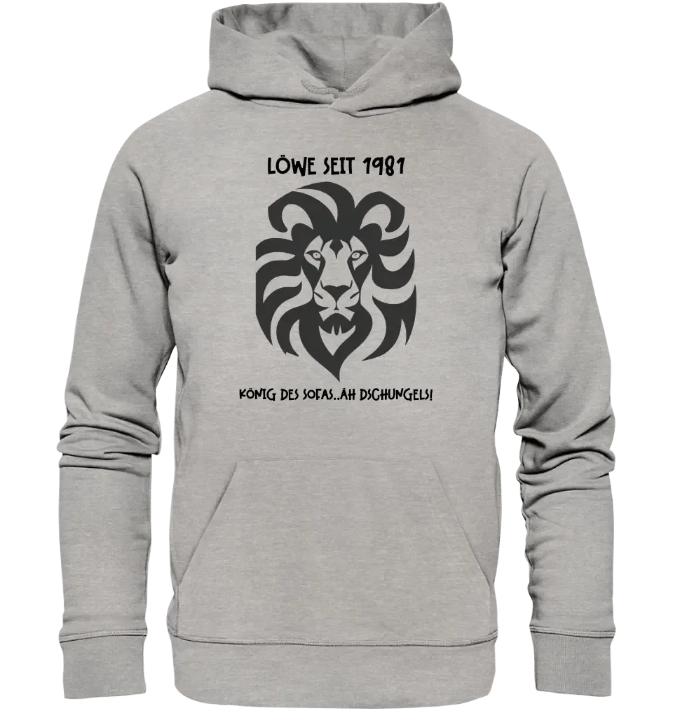 Echte Sternkarte als Löwe + Text • Unisex Premium Hoodie XS - 5XL aus Bio - Baumwolle für Damen & Herren • Exklusivdesign • personalisiert von HalloGeschenk.de