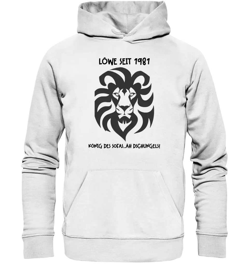 Echte Sternkarte als Löwe + Text • Unisex Premium Hoodie XS - 5XL aus Bio - Baumwolle für Damen & Herren • Exklusivdesign • personalisiert von HalloGeschenk.de