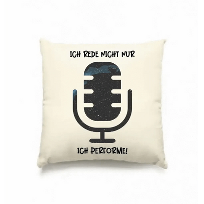 Echte Sternkarte als Mikrofon + Text • Kissen 40x40 cm • personalisiert