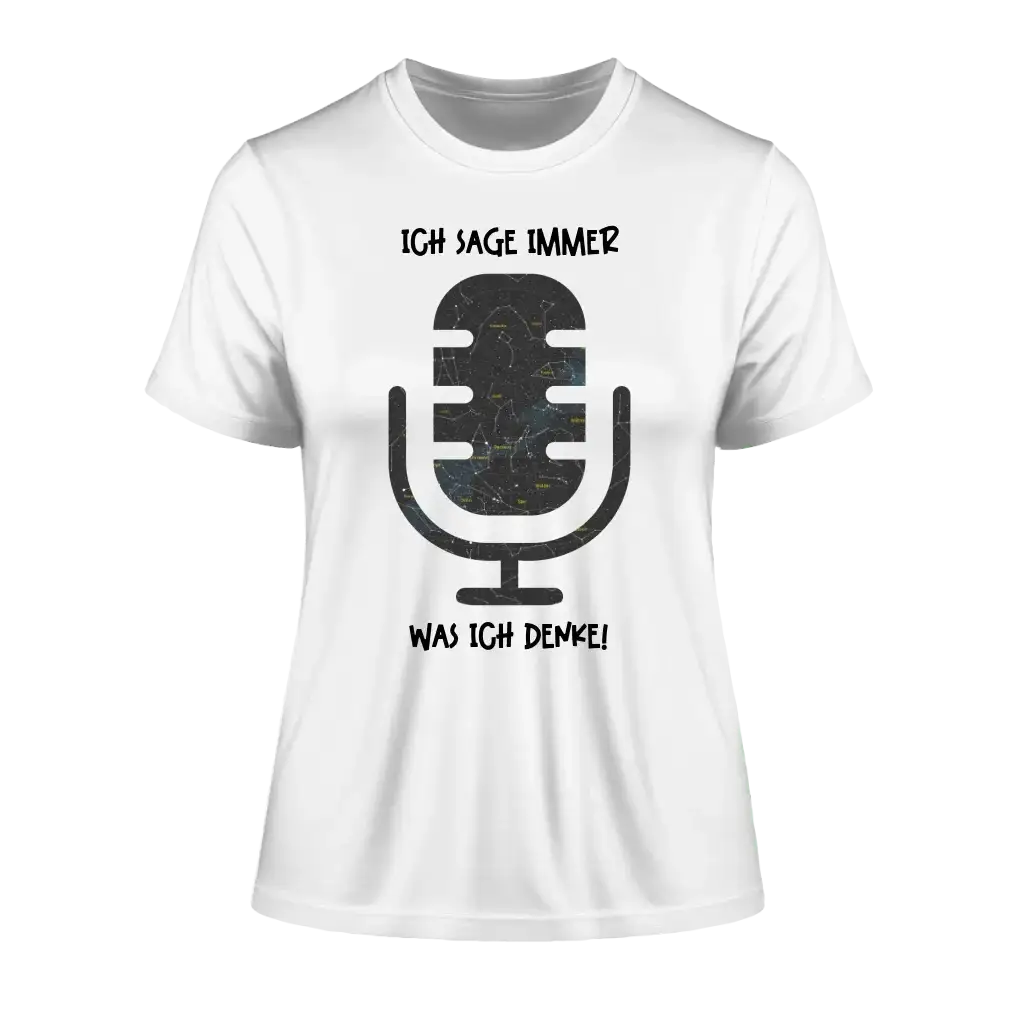 Echte Sternkarte als Mikrofon + Text • Ladies Premium T-Shirt XS-2XL aus Bio-Baumwolle für Damen • Exklusivdesign • personalisiert
