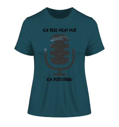 Echte Sternkarte als Mikrofon + Text • Ladies Premium T-Shirt XS - 2XL aus Bio - Baumwolle für Damen • Exklusivdesign • personalisiert von HalloGeschenk.de