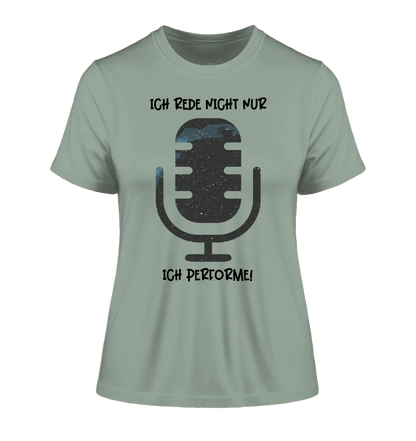 Echte Sternkarte als Mikrofon + Text • Ladies Premium T-Shirt XS - 2XL aus Bio - Baumwolle für Damen • Exklusivdesign • personalisiert von HalloGeschenk.de