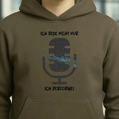 Echte Sternkarte als Mikrofon + Text • Unisex Premium Hoodie XS-5XL aus Bio-Baumwolle für Damen & Herren • Exklusivdesign • personalisiert