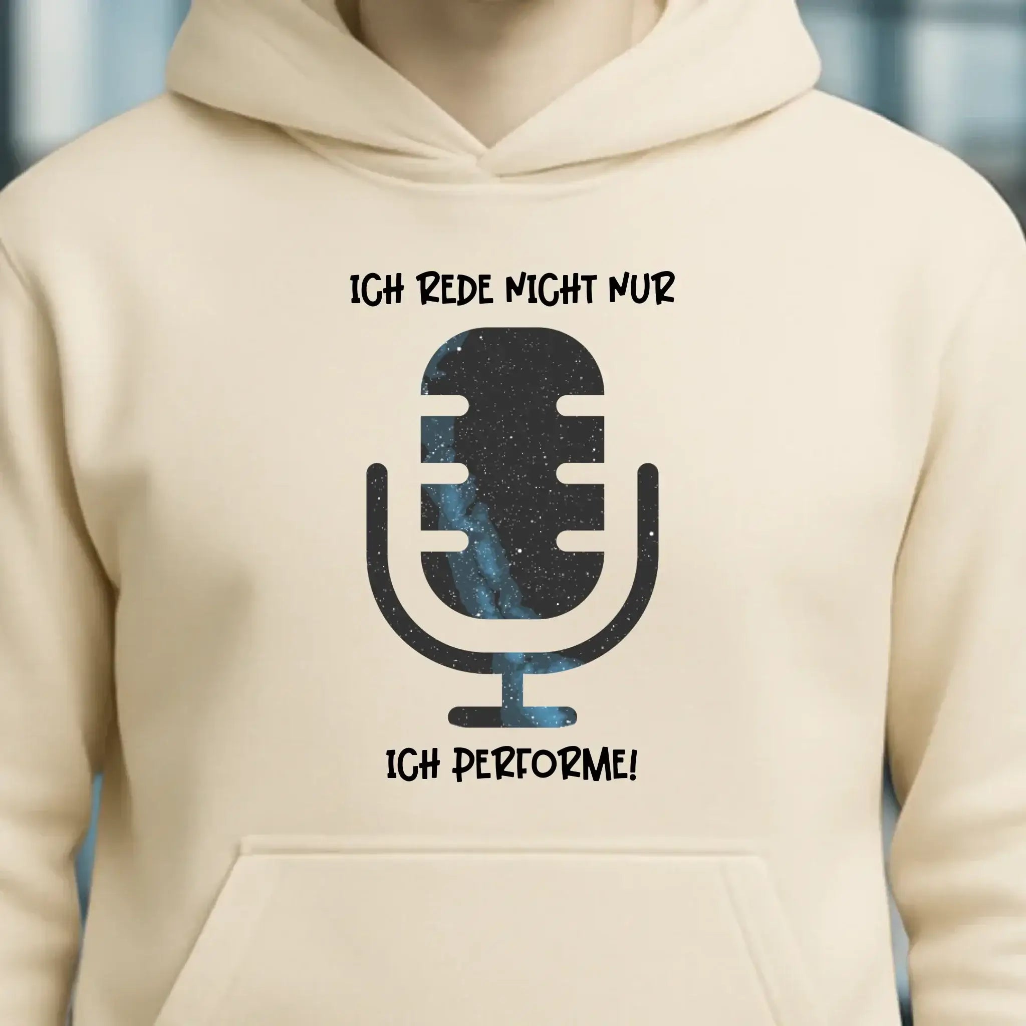 Echte Sternkarte als Mikrofon + Text • Unisex Premium Hoodie XS-5XL aus Bio-Baumwolle für Damen & Herren • Exklusivdesign • personalisiert