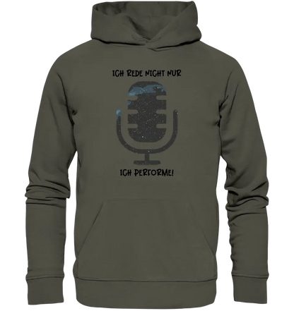 Echte Sternkarte als Mikrofon + Text • Unisex Premium Hoodie XS - 5XL aus Bio - Baumwolle für Damen & Herren • Exklusivdesign • personalisiert von HalloGeschenk.de