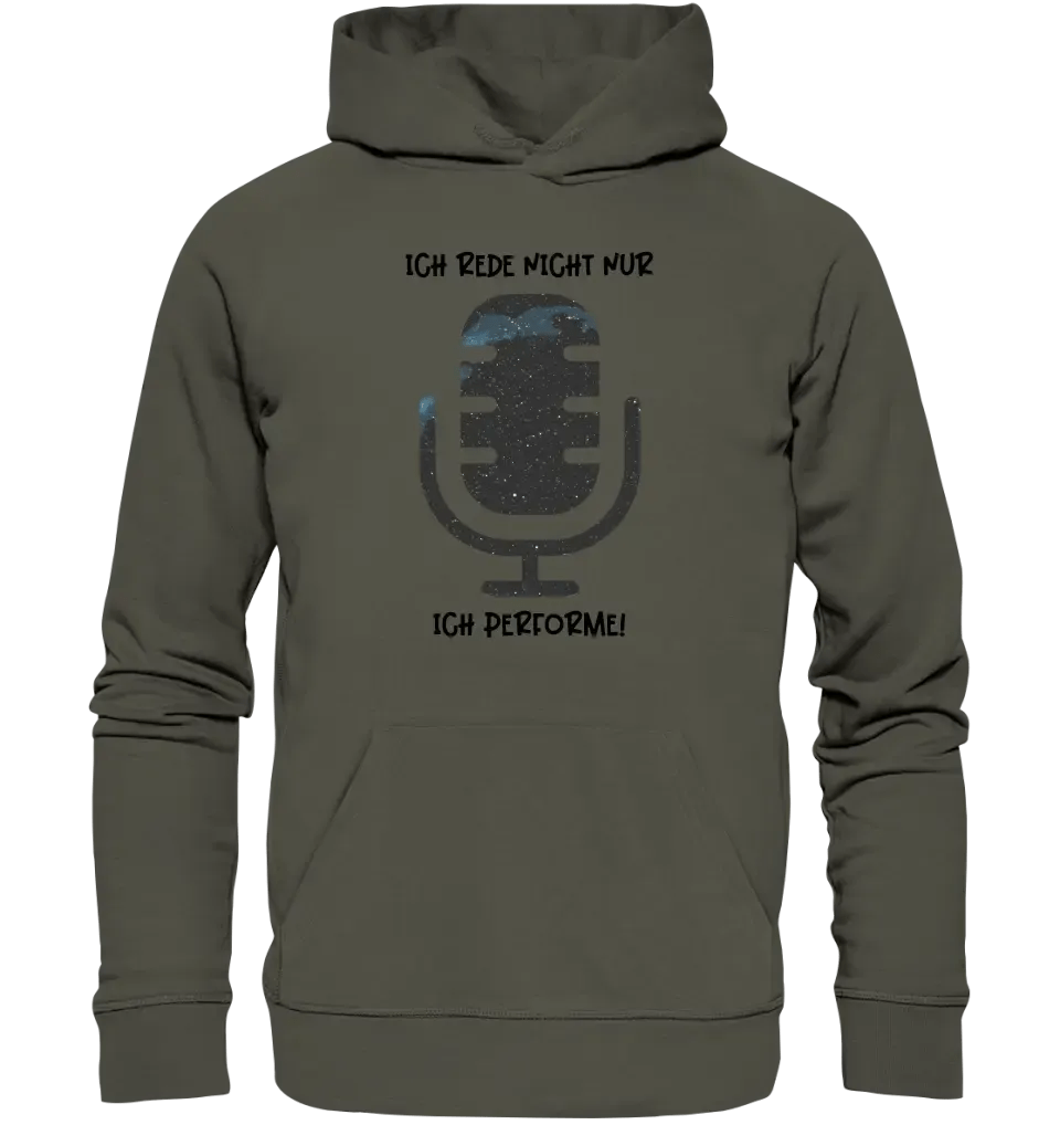 Echte Sternkarte als Mikrofon + Text • Unisex Premium Hoodie XS - 5XL aus Bio - Baumwolle für Damen & Herren • Exklusivdesign • personalisiert von HalloGeschenk.de