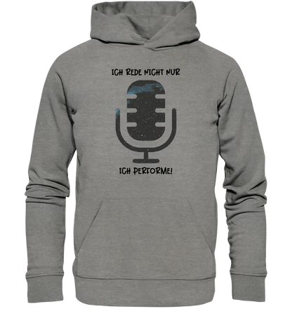 Echte Sternkarte als Mikrofon + Text • Unisex Premium Hoodie XS - 5XL aus Bio - Baumwolle für Damen & Herren • Exklusivdesign • personalisiert von HalloGeschenk.de