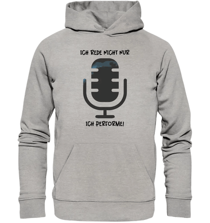 Echte Sternkarte als Mikrofon + Text • Unisex Premium Hoodie XS - 5XL aus Bio - Baumwolle für Damen & Herren • Exklusivdesign • personalisiert von HalloGeschenk.de