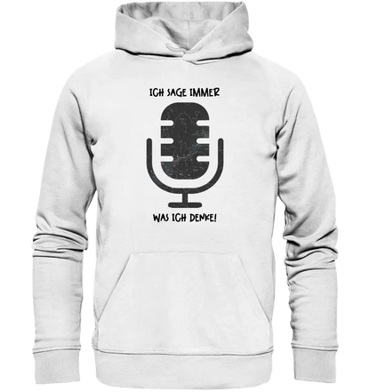 Echte Sternkarte als Mikrofon + Text • Unisex Premium Hoodie XS - 5XL aus Bio - Baumwolle für Damen & Herren • Exklusivdesign • personalisiert von HalloGeschenk.de