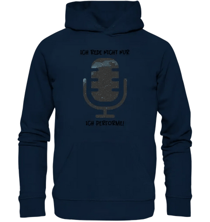 Echte Sternkarte als Mikrofon + Text • Unisex Premium Hoodie XS - 5XL aus Bio - Baumwolle für Damen & Herren • Exklusivdesign • personalisiert von HalloGeschenk.de