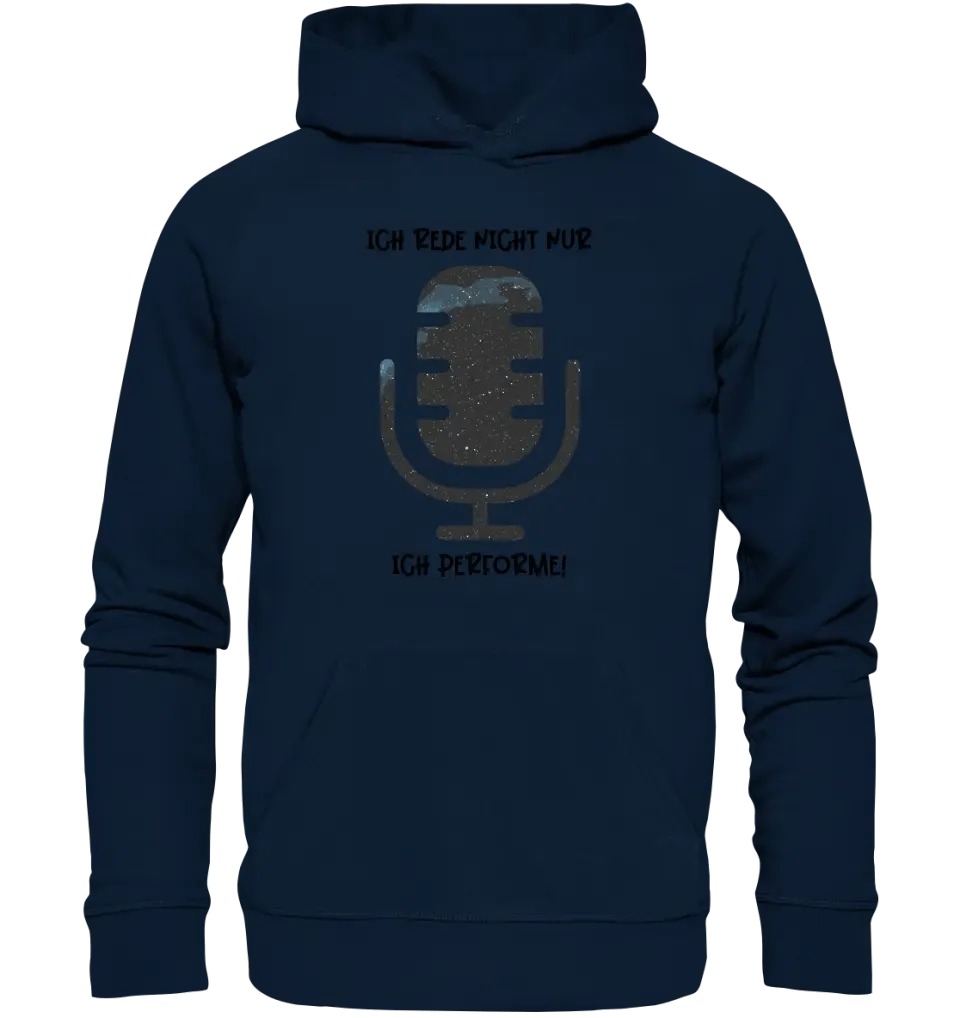 Echte Sternkarte als Mikrofon + Text • Unisex Premium Hoodie XS - 5XL aus Bio - Baumwolle für Damen & Herren • Exklusivdesign • personalisiert von HalloGeschenk.de