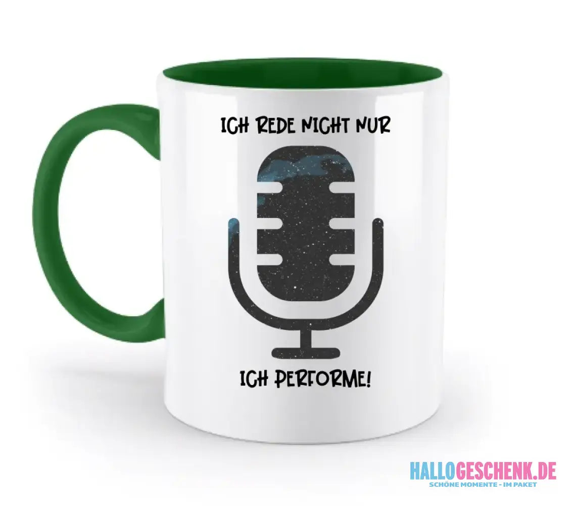 Echte Sternkarte als Mikrofon + Text • zweifarbige Tasse • Exklusivdesign • personalisiert - zweifarbige Tasse